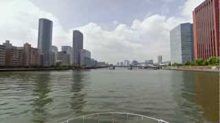 Google street view timelapse. Japan. Tokyo. Sumida River.