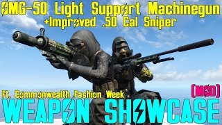Fallout 4: Weapon Showcases: OMG-50 Light Support Machinegun + More (Mod)