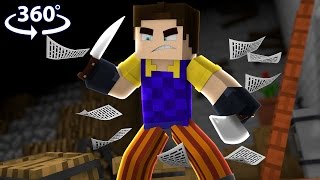 Hello Neighbor - 360° Minecraft Video (Hello Neighbor Minecraft Roleplay)