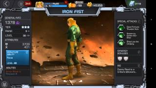 Ranking 3 Star Iron Fist to Rank 3 Level 30
