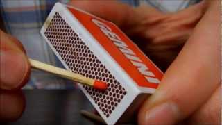 ASMR Lighting matches. Playing with matches and a matchbox.