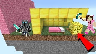 Minecraft: BEDWARS GIANT WALL CHALLENGE!!