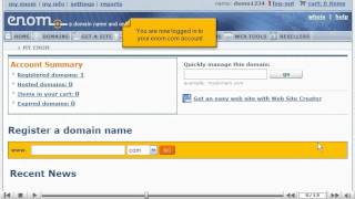 Creating Private Nameservers at enom.com - Canadian Web Hosting
