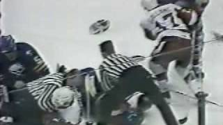 Bob Probert Runs Tom Barrasso