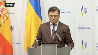 LIVE: Ukrainian FM Kuleba and Spanish counterpart Albares hold press conference