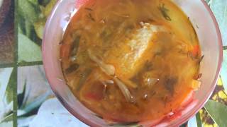 Суп куриный с капустой