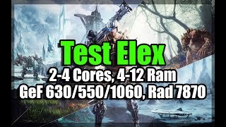 Тест Elex на слабом ПК (2-4 Cores, 4-12 Ram, GeForce 630/550/1060, Radeon 7870)