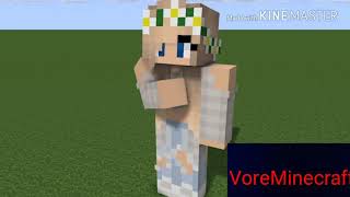 Vore Minecraft.  Girl eat a Boy