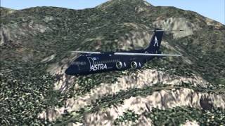 Astra Airlines Virtual landing in Karpathos LGKP Bae 146-300