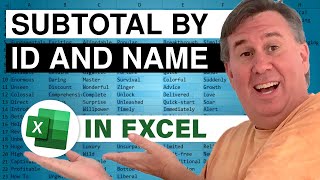 Excel Subtotal By ID And Name 2381