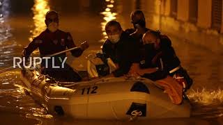 Spain: Emergency workers evacuate residents trapped in flooded town of Tudela