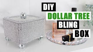 DIY DOLLAR TREE BLING STORAGE BOX DIY Glam Home Decor