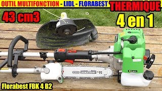 outil modulable à essence LIDL PARKSIDE FLORABEST 4 en 1 thermique FBK 4 B2 Petrol Multi-Tool