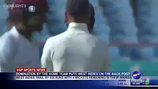 DOMINATION BY THE HOME TEAM PUTS WEST INDIES ON THE BACK FOOT