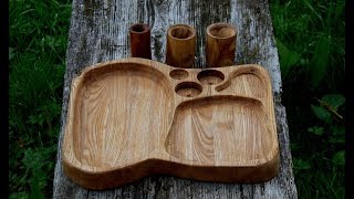 Учусь работать фрезером. Деревянная тарелка/I am learning to work as a milling cutter. Wooden plate