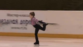 Кучин Максим. Юный фигурист, 6 лет. Первая произвольная программа! 26.04.2016