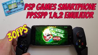 Playing Twisted Metal: Head-On Android Smartphone PPSSPP 1.4.2 PSP games 30FPS Full Speed