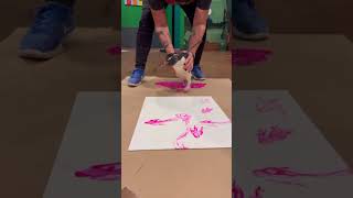 Rockhopper Penguins creating a masterpiece