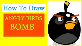 How to Draw a Bomb - Angry Birds / Как нарисовать птицу-бомбу