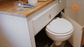 Как спрятать унитаз в тумбочку