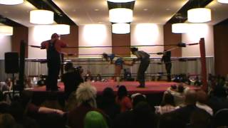 Florida Supercon Championship Wrestling 2012 The Baroness and Waluigi Vs. Chun-Li and Mario