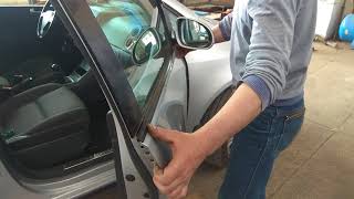 как разобрать дверь гольф плюс, замена бокового датчика удара подушек