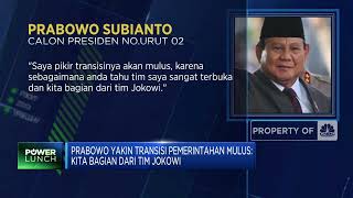 Prabowo Yakin Transisi Pemerintahan Mulus: Kita Bagian Dari Tim Jokowi