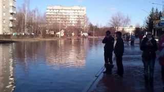 Зеленогорск, Красноярский край, 11 апреля 2013. Подтопление - 1
