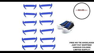 "Free" NO TIE WATERPROOF SHOELACES 16PCS Various Colors!