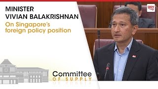 Singapore's Foreign Policy Position