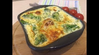 Куриная запеканка с брокколи. Диетический рецепт.