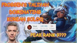 PEAKED RANK 9 IN KOREAN CHALLENGER??? Froggen's Taliyah game Review | League of Legends