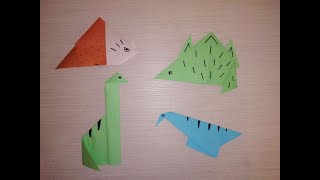 5 DIY DINOSAUR PAPER CRAFT FOR KIDS/5 MINUTE ORIGAMI AND DIY 2020
