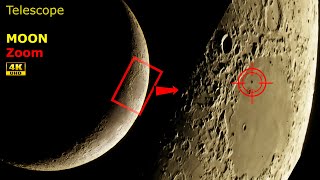 Waxing Crescent Moon Look through the telescope Celestron C8-A. Сameras sv305 and qhy178c