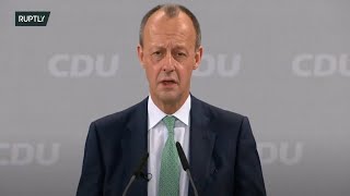 LIVE: Newly-elected CDU leader Friedrich Merz gives statement