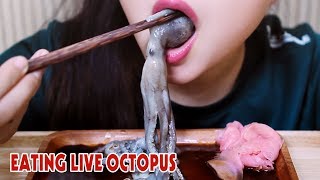 ASMR LIVE octopus challenge (exotic food) eating sound part 2|LINH-ASMR