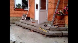 Изготовление ступенек из камня