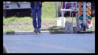 rc super charged Rail Drag car Saito 4 stroke micro boost blower test run