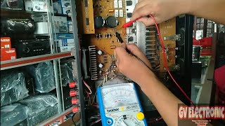 Ito yong pinakamadaling ayusin pag ganito ang trouble (Voltage test & bias testing sa amplifier)
