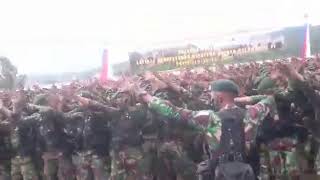 YEL YEL YONIF RAIDER 113 ⁄JS PENUTUPAN LATIHAN PEMBENTUKAN BATALYON RAIDER GELOMBANG IV TA 2017