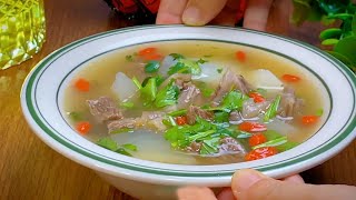 【小穎美食】天氣涼了，一定要給家人多喝這個牛肉蘿蔔湯，湯鮮味美，肉質鮮嫩