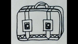 Как нарисовать чемодан -  How to draw a suitcase  - Wie zeichne einen Koffer
