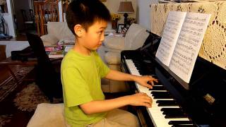 8 years old practicing Neapolitan Dance Song (Tschaikowsky)