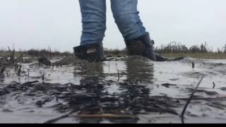 Hunter boots in mud 43