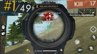 افضل لاعب في لعبة free fire المركز الاول و 17 قتلة