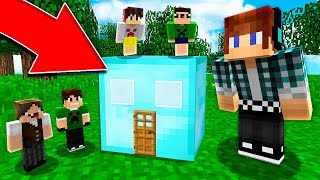CASA DENTRO DE UM BLOCO DE DIAMANTE !! - Minecraft Mod