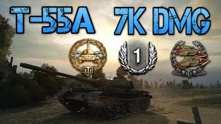 World of Tanks - T-55A 1st Class/7k dmg/Confederate/High Caliber