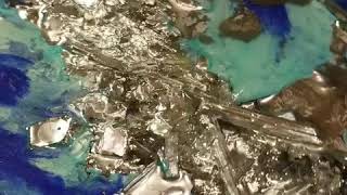 Final artresin pour on this crystal & quicksilver piece 
?