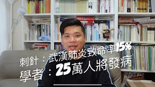 （中文字幕）《刺針》：武漢肺炎致命率15%，遠過官方數字；學者：25萬人將受感染，封城太遲了，20200125