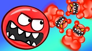 КРАСНЫЙ ШАР ПРОТИВ ЖЕЛЕЙНЫЙ МЕДВЕДЬ мультик игра   шарик и мишки из желе Red Ball 4 от Спуди